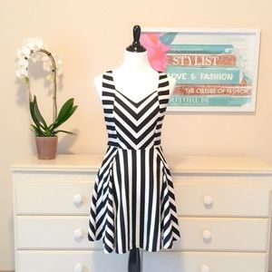 Black and White Striped Dress